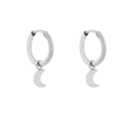 Earrings small with pendant moon small / Essentialistics